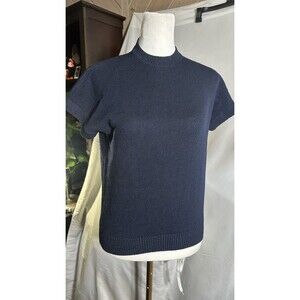 St. John Knit Navy Shirt Sz. S